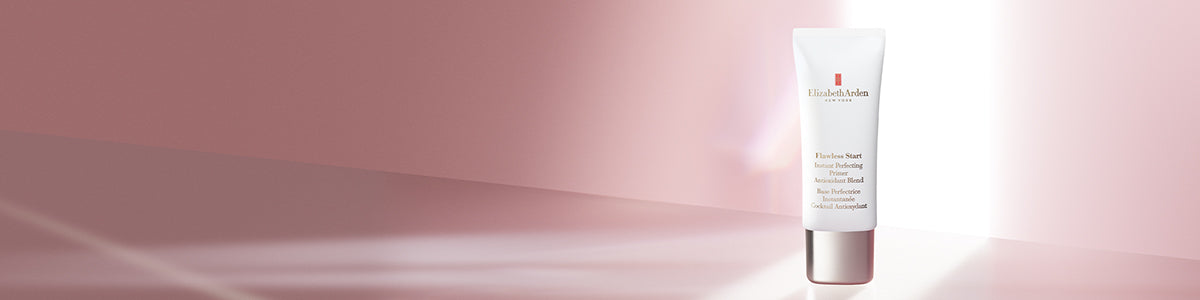 Elizabeth Arden Makeup Primer banner image featuring Flawless Start Perfecting Primer product