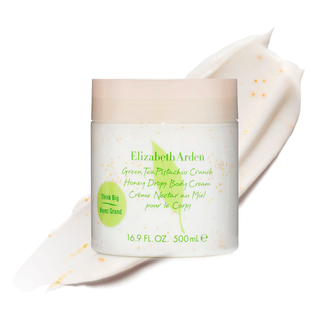 Elizabeth Arden UK Green Tea Pistachio Crunch Honey Drops Body Cream - product image with texture