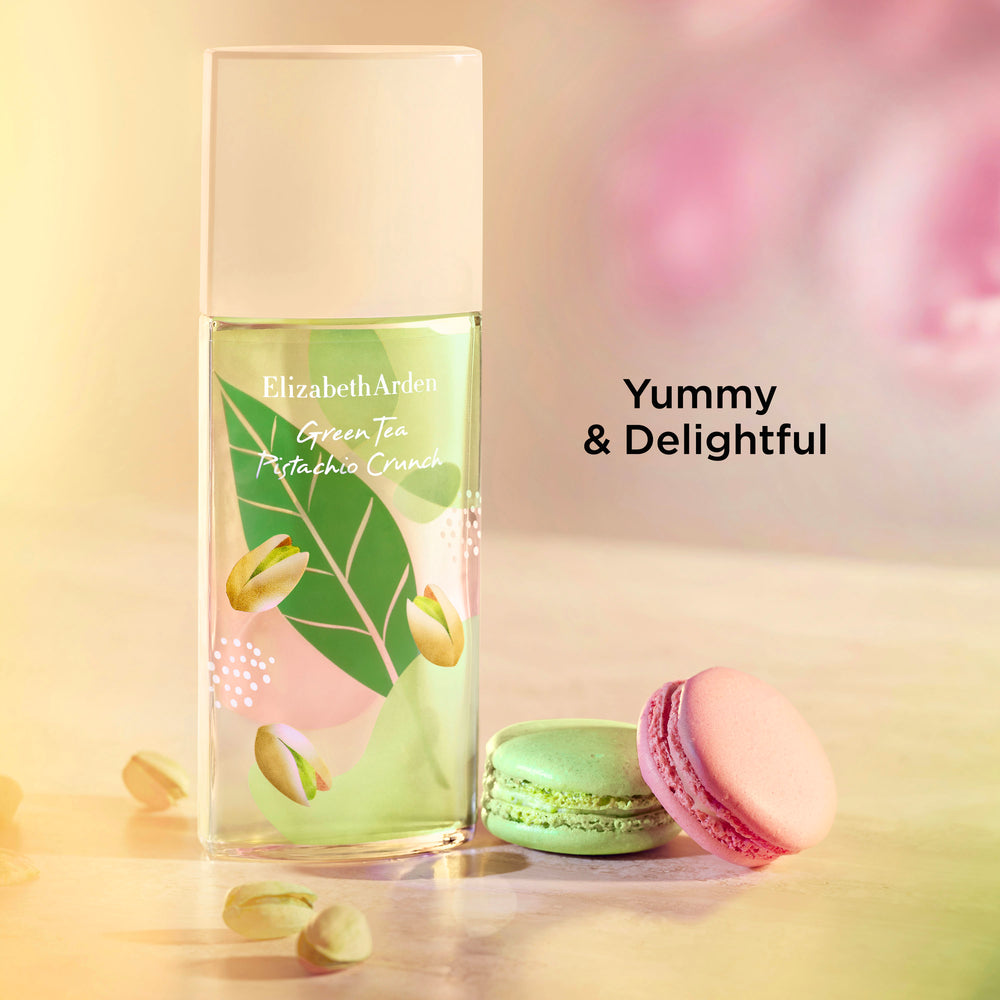 Elizabeth Arden UK Green Tea Pistachio Crunch Eau de Toilette Fragrance - stylized product image Yummy & Delightful