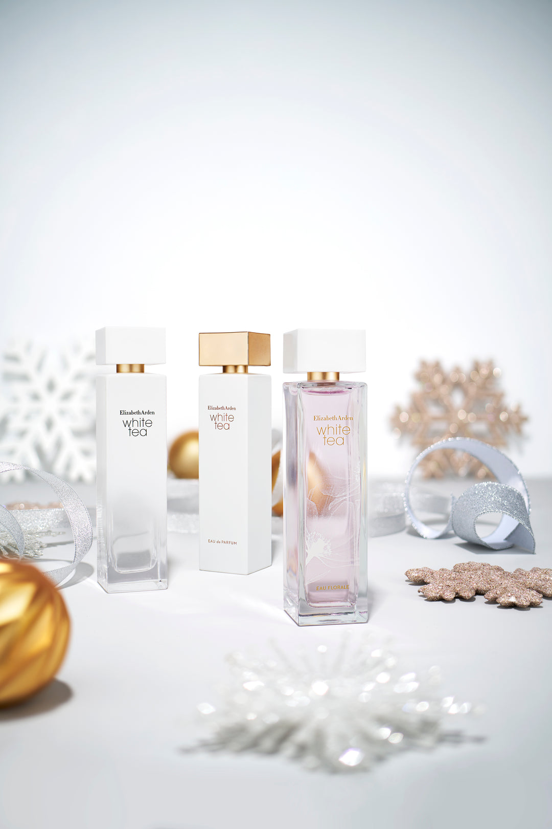 Elizabeth Arden UK Holiday & Christmas Gift Buying Guide 2024, Fragrance Gifts banner featuring White Tea fragrances