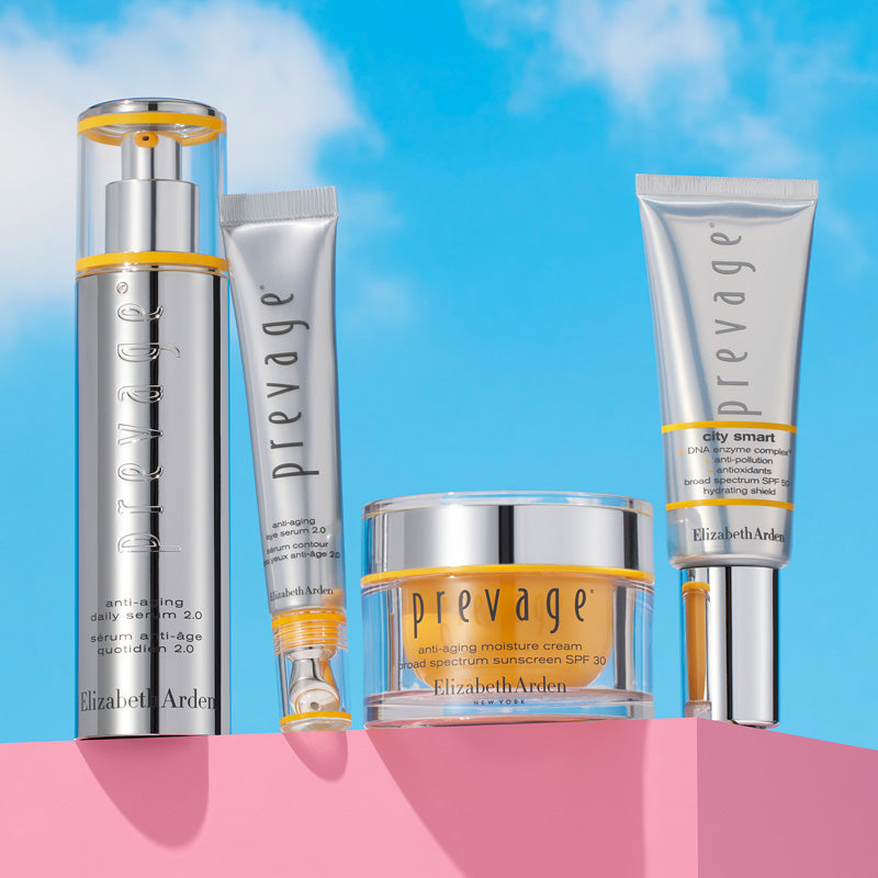 PREVAGE products on blue background