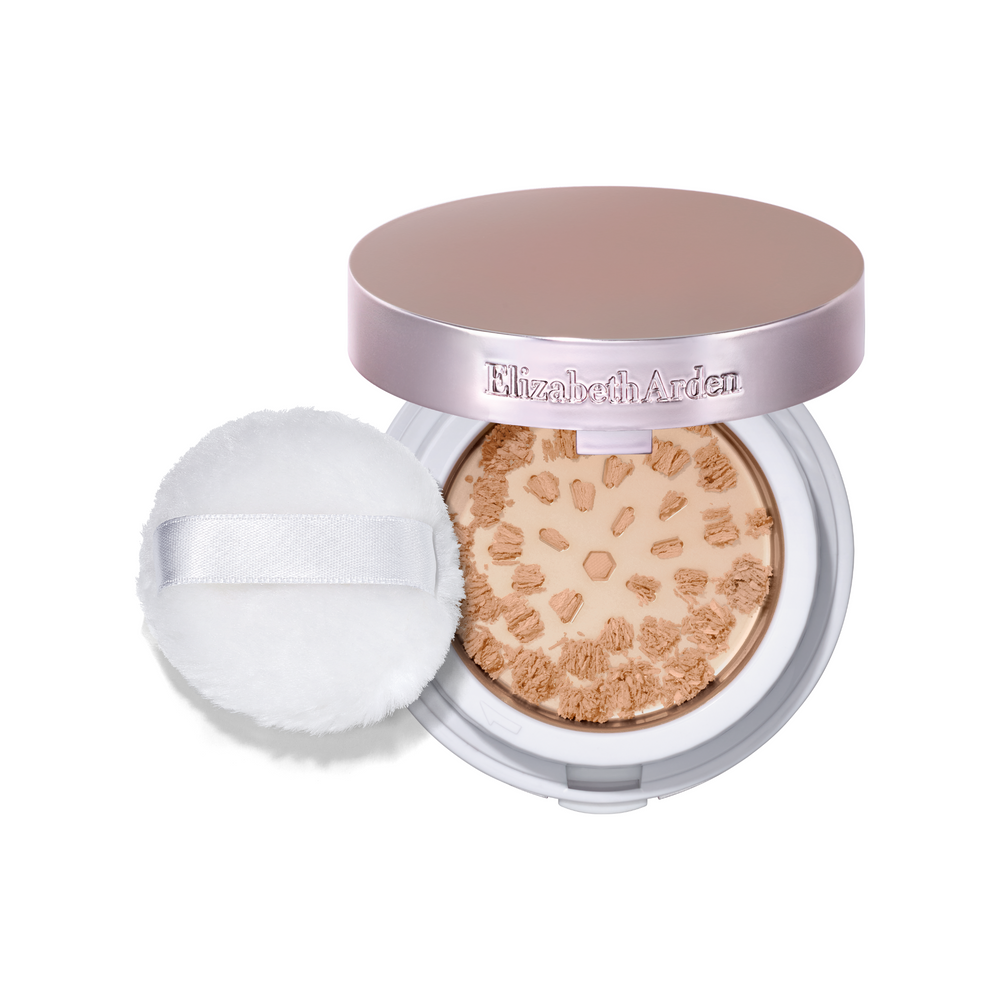Elizabeth Arden UK Pure Finish Mineral Powder Foundation Product Image with powder puff
